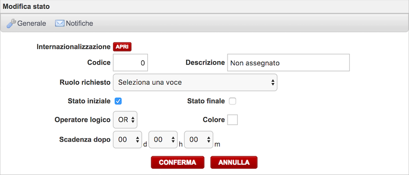 Definizione scadenze in un passo del workflow